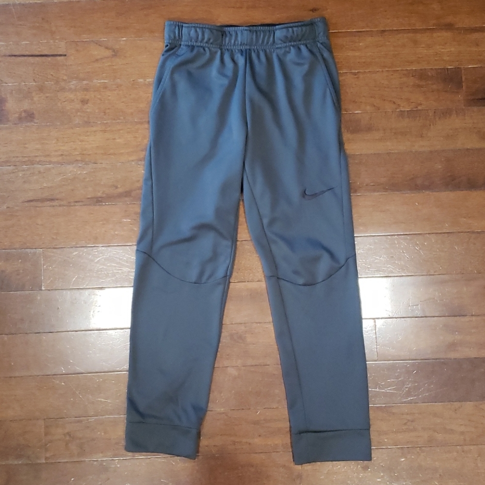 Nike Boys Youth Dri-Fit Gray Sweat Pants Large